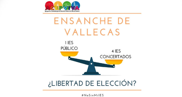 «La CAM no tiene programada la construcción del segundo IES en el Ensanche de Vallecas»