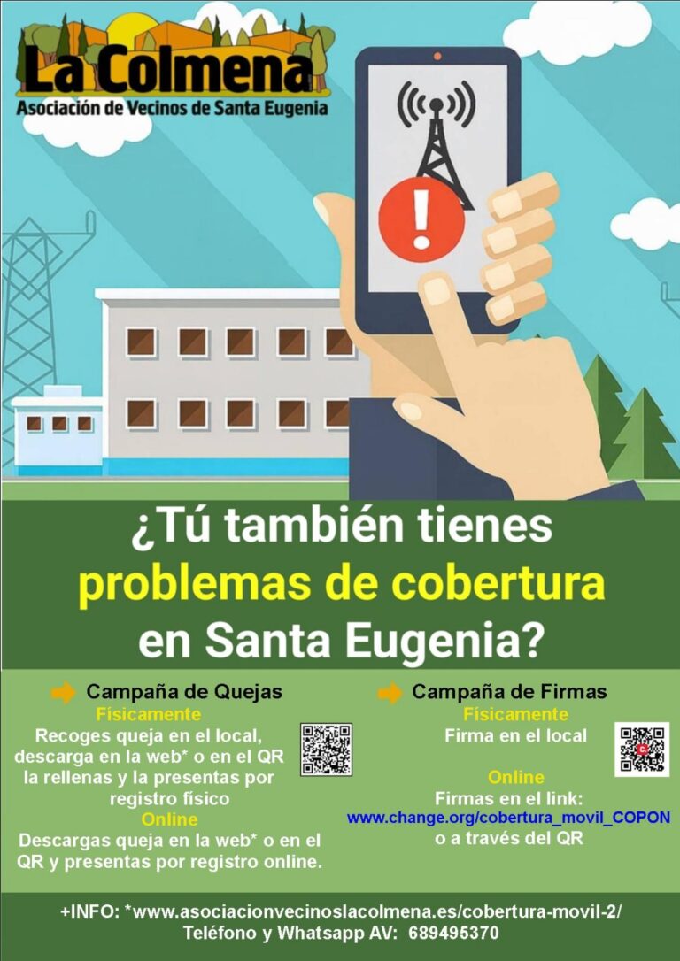 Por una cobertura móvil digna en Santa Eugenia